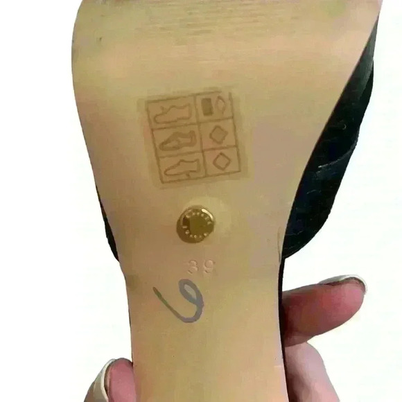 OFFICE London Size Black Snake Mix Haddie Platform Block High Heels - Picture 8 of 8